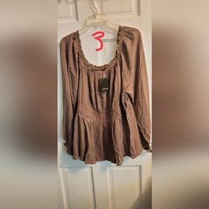 Torrid Taupe Blouse for Women